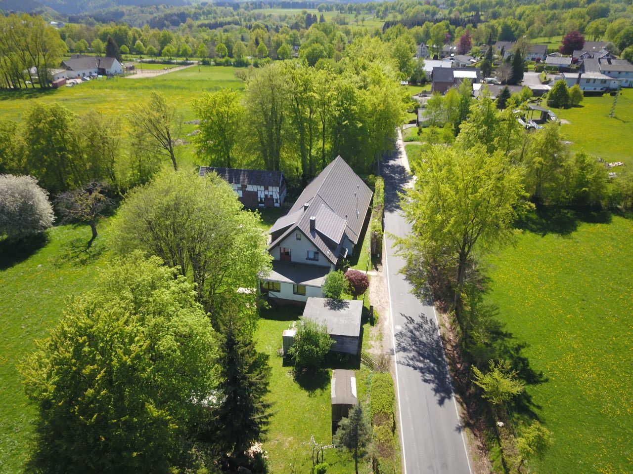 Ferienhaus Monschau Eifel Heydehof von oben Drone Foto